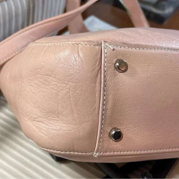 Perlina New York Pink Leather Shoulder Bag - Picture 7 of 16